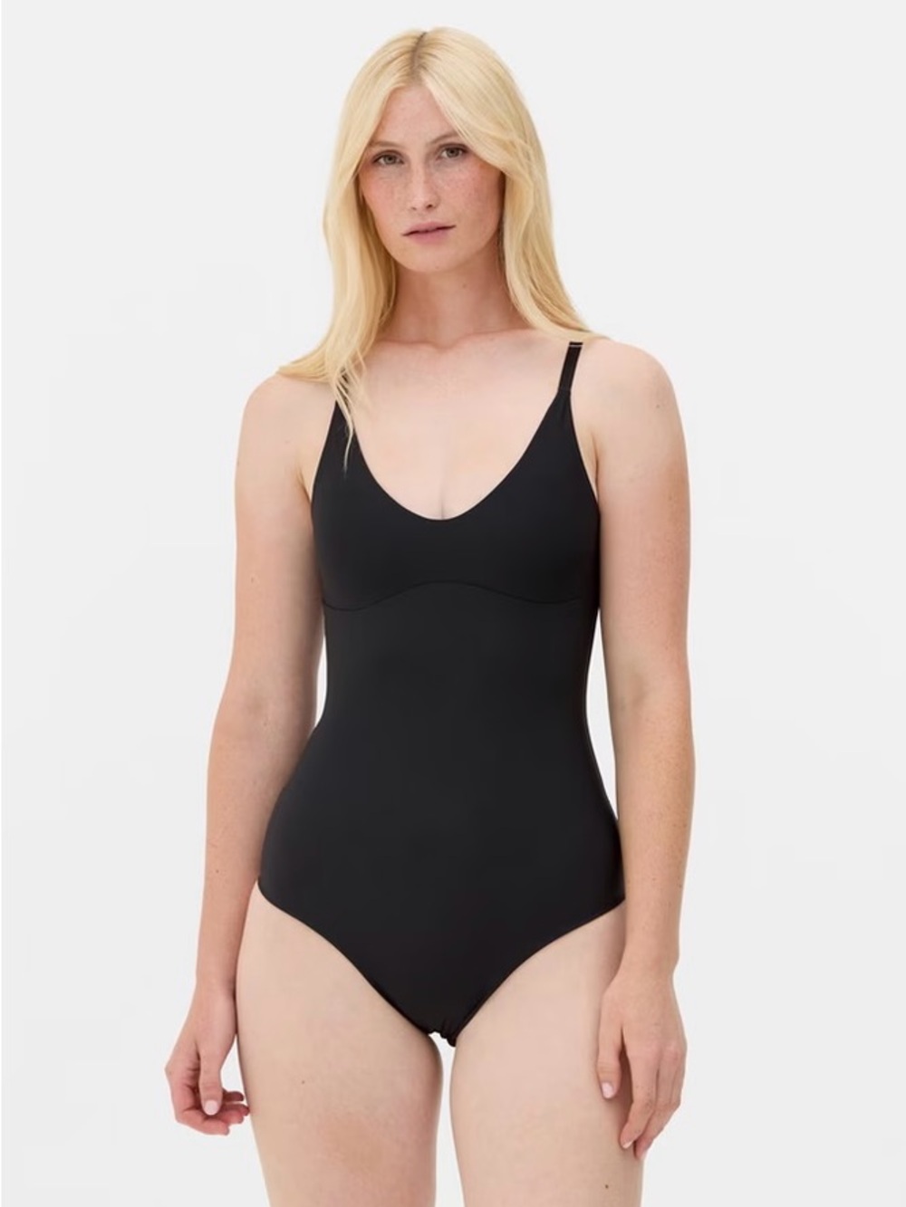 Primark Women’s Black Shape wear Body Suit Large Sculpting One Piece Body Shapin